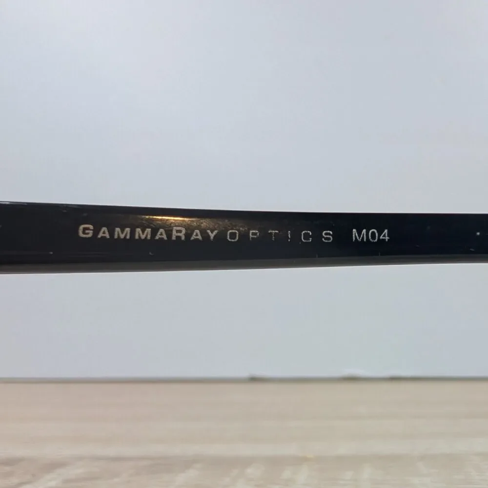 Gammaray Optics M04 Rectangular Eyeglasses Black Clear Plastic Frames